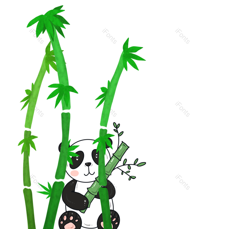 卡通图片,插画元素,竹子PNG,可爱免抠素材